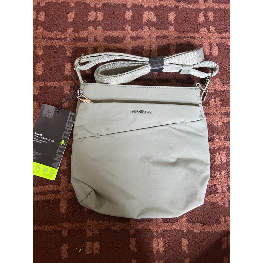 Travelon Roam Small Crossbody Anti-Theft RFID Bag Sage Green 43075 NEW